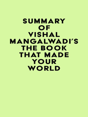 cover image of Summary of Vishal Mangalwadi's the Book that Made Your World